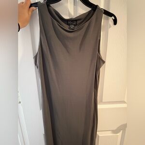 New York & Company Gray Sleeveless Dress